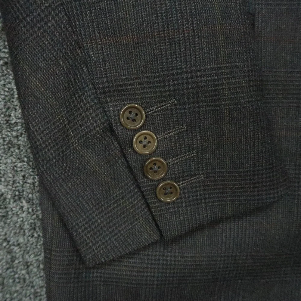 Canali Blazer Mens 38R Gray Glen Plaid Pure Wool Glen Sport Coat Italy